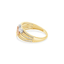 [price] Tri-Color Lucky Elephants Ring.
