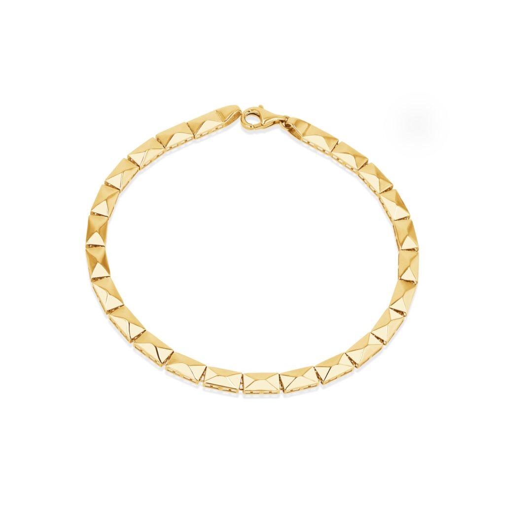 14K Gold Prism Bracelet
