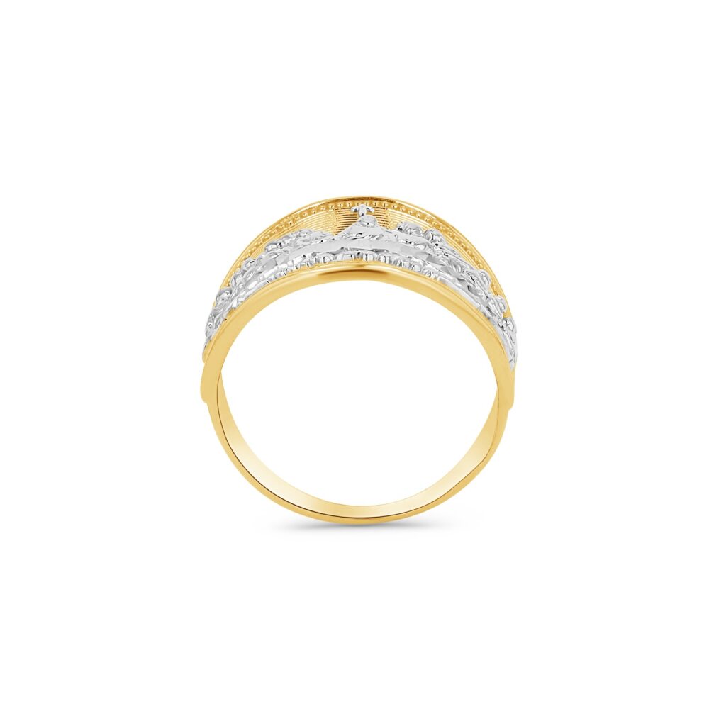 14K Two-Tone Gold Last Supper Ring
