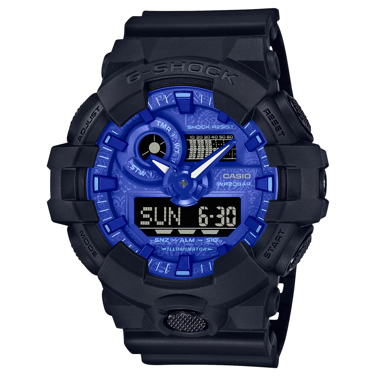 G-Shock 3D Ana-Digi DIAL BLUE PAISLEY
