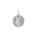 .925 Silver Double Sided Our Lady of Guadalupe and Crucifix Pendant [xs 1.6, s 3.3g, m 3.7g, L 4.9g, XL 9.3g, XXL 11.9g].