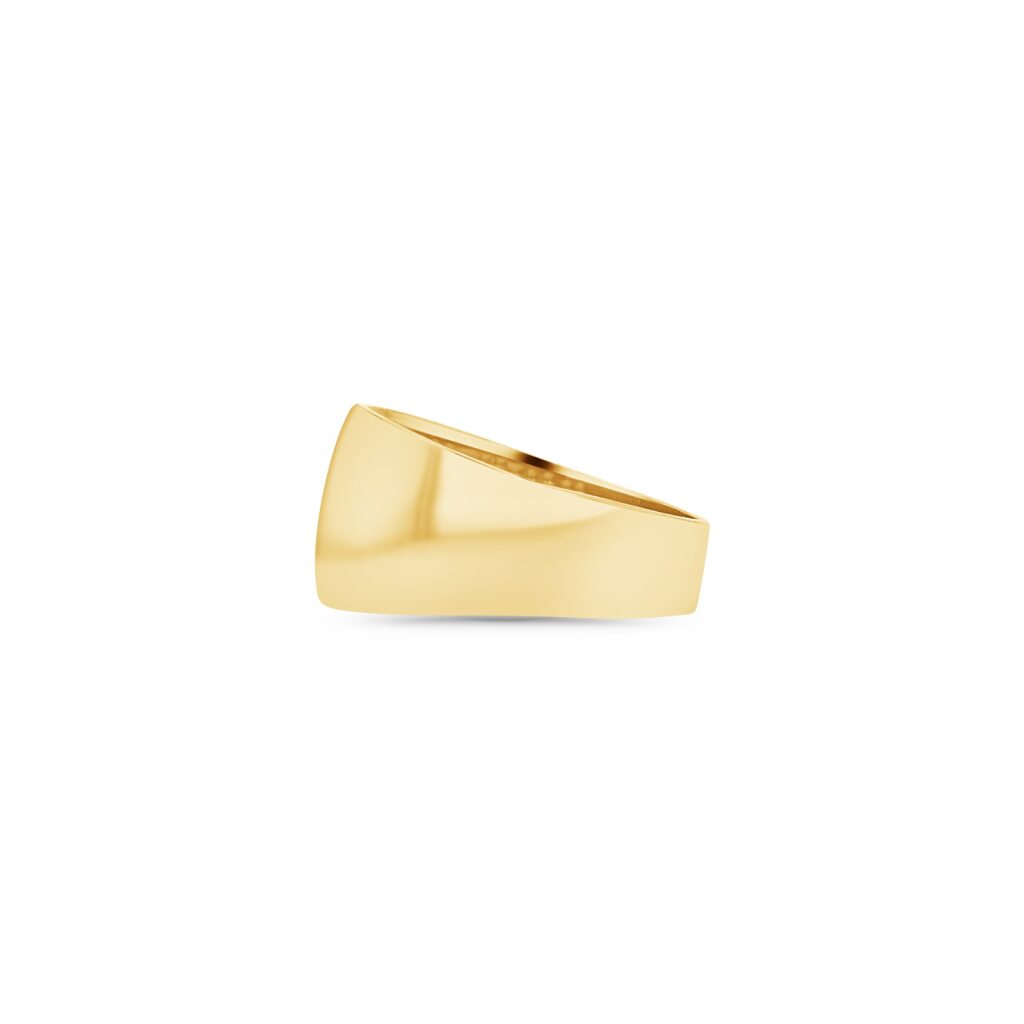 14K Gold Dome Polished Ring
