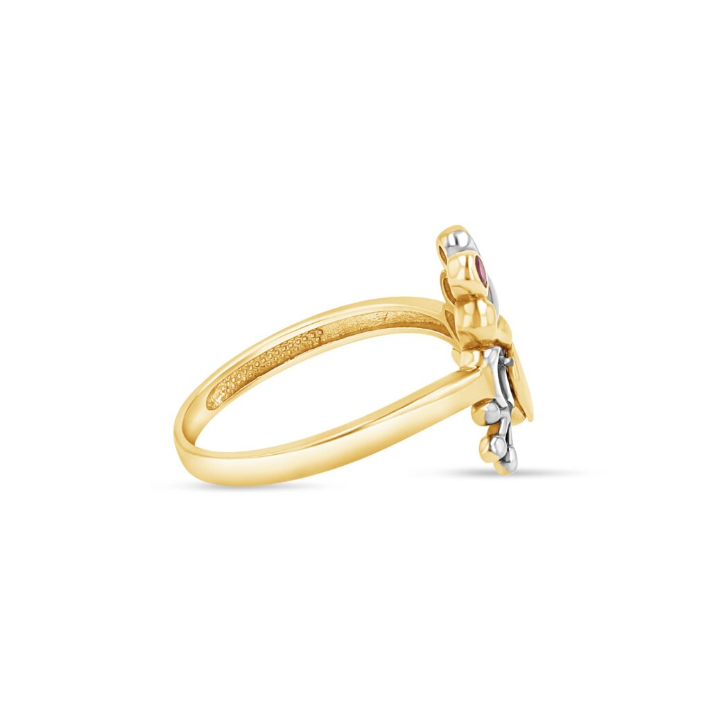 14K Gold Frog Love Ring