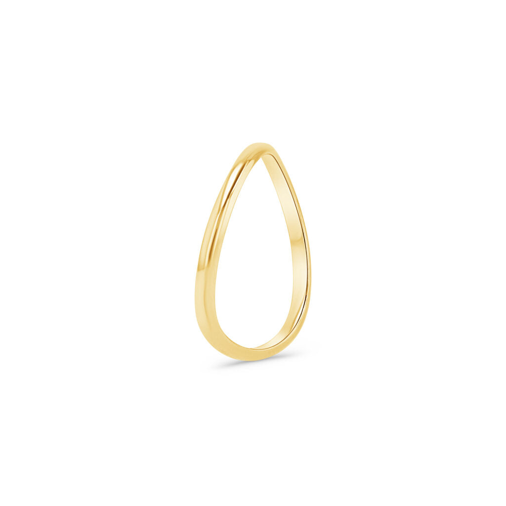 14K Gold Contour Wave Ring