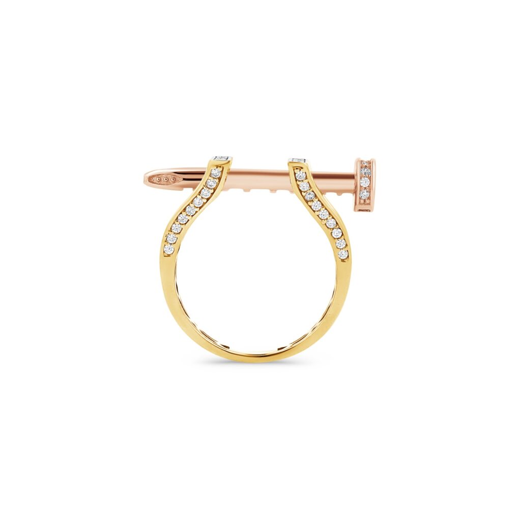 14K Gold Nail Piercing Ring