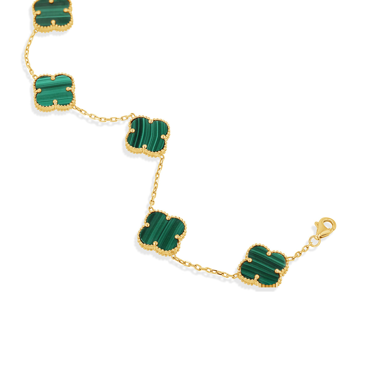 14K Gold Clover Bracelet