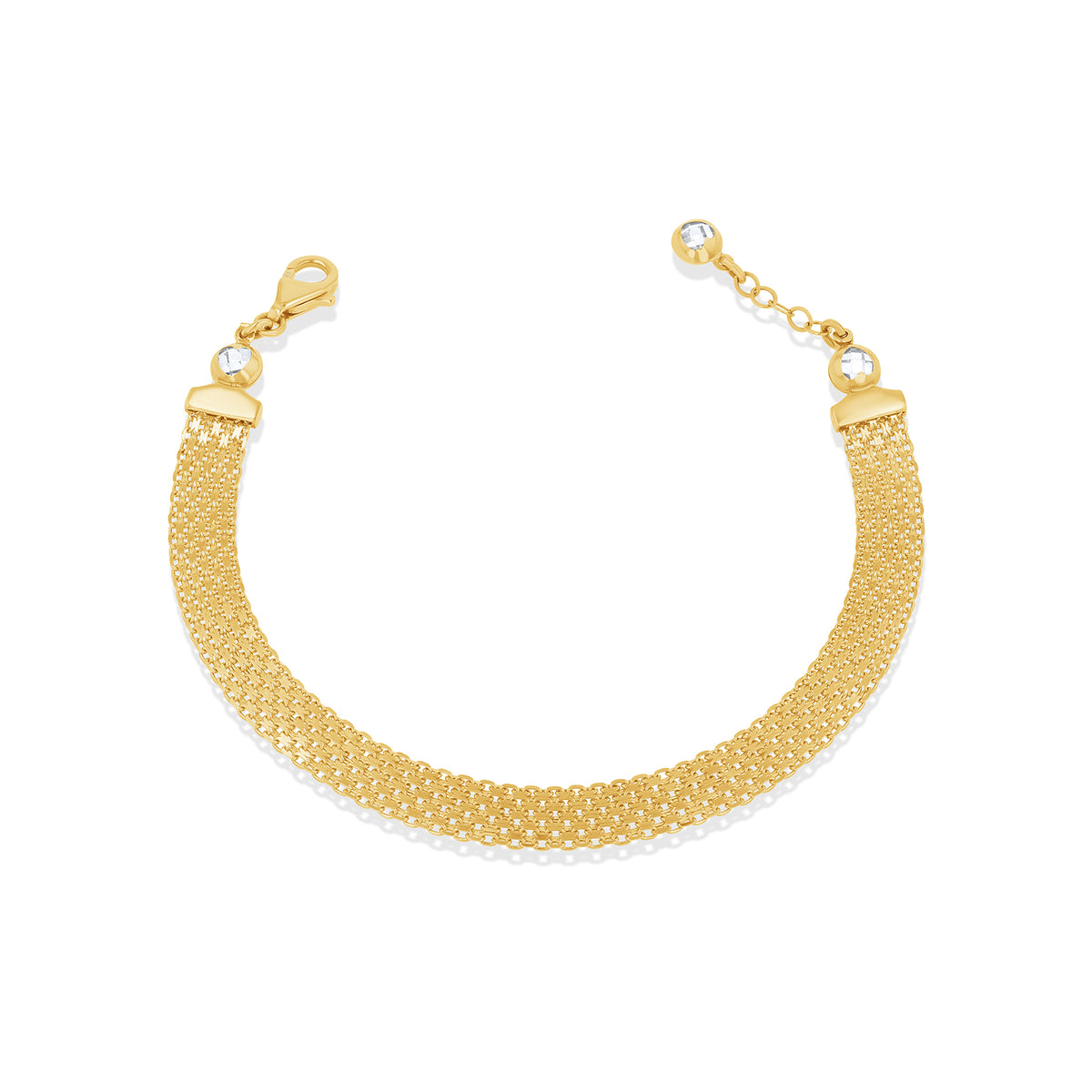 14K Gold Bismark Chain Bracelet
