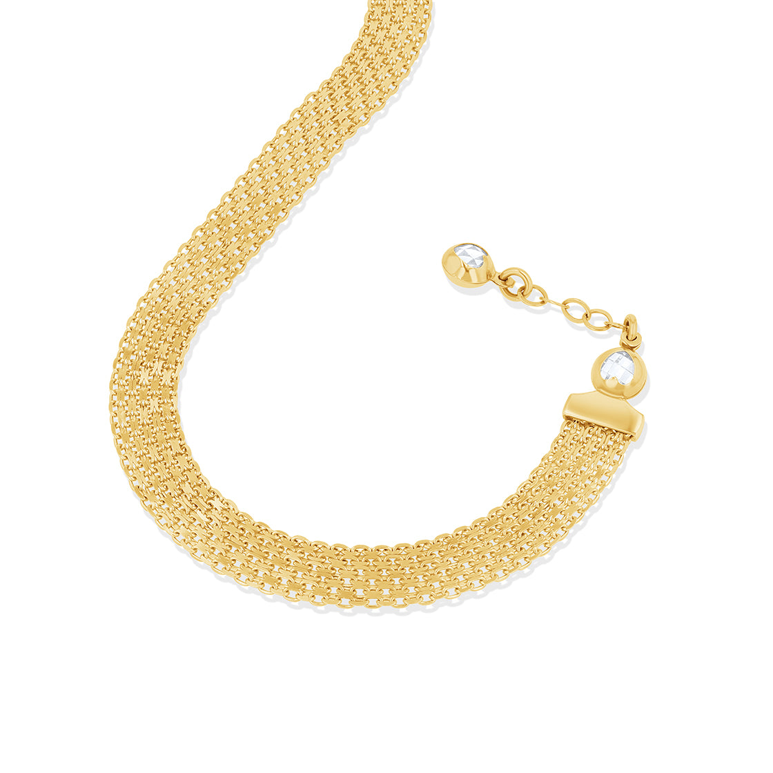 14K Gold Bismark Chain Bracelet