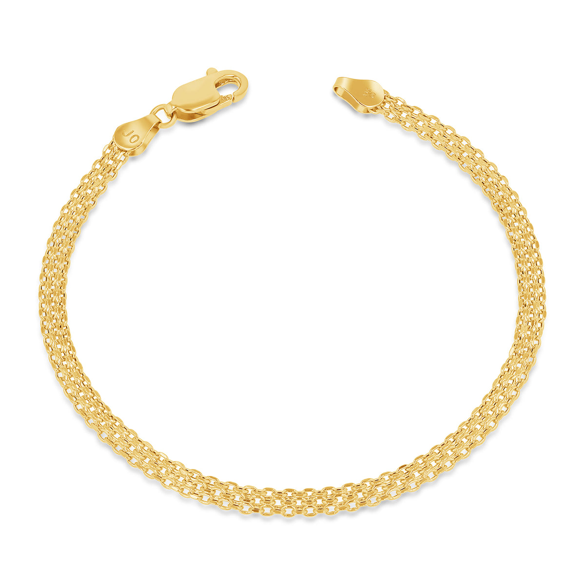 14K Gold Bismark Chain Bracelet