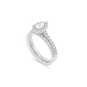 White Gold Pear Diamond Engagement Ring