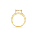 Yellow Gold Round Cluster Engagement Ring Set