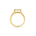 Yellow Gold Round Cluster Engagement Ring Set