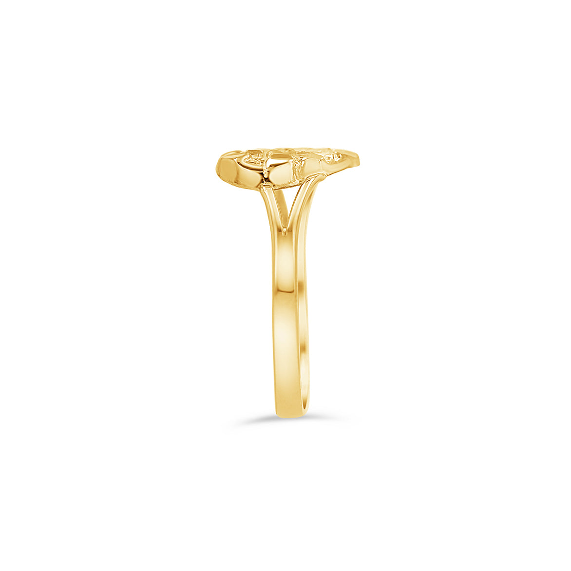 10K Gold Small Nugget Heart Ring