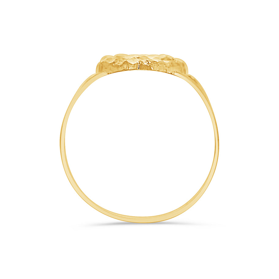 10K Gold Small Nugget Heart Ring