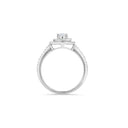 White Gold Round Halo Engagement Ring