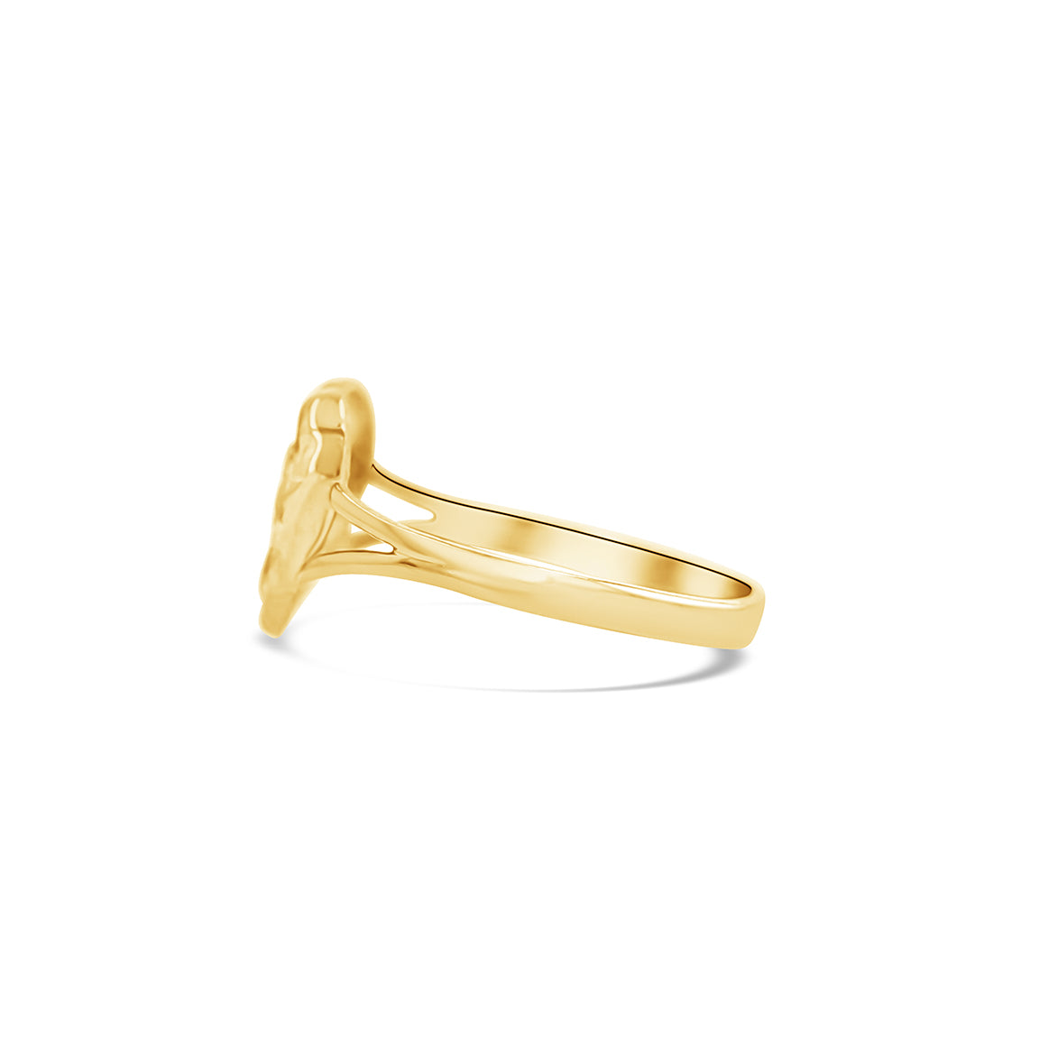 10K Gold Small Nugget Heart Ring