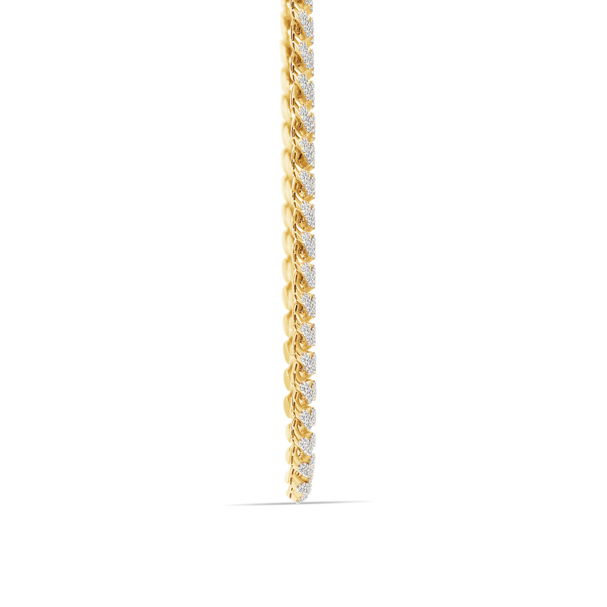 10K Gold Pave Monaco Miami Cuban Chain