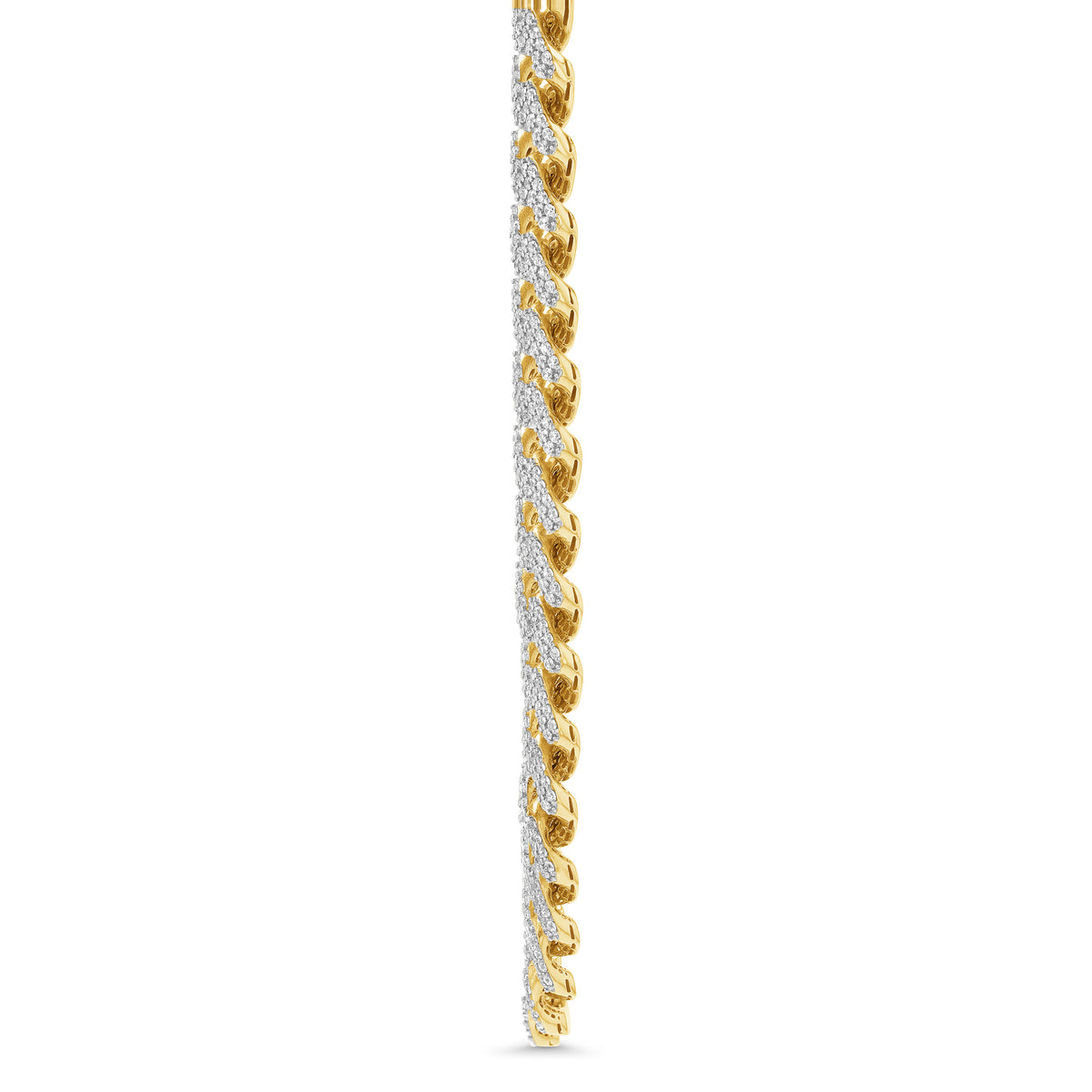 10K Gold Pave Monaco Miami Cuban Chain