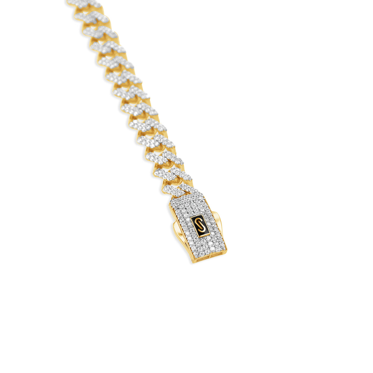 10K Gold Pave Monaco Miami Cuban Bracelet
