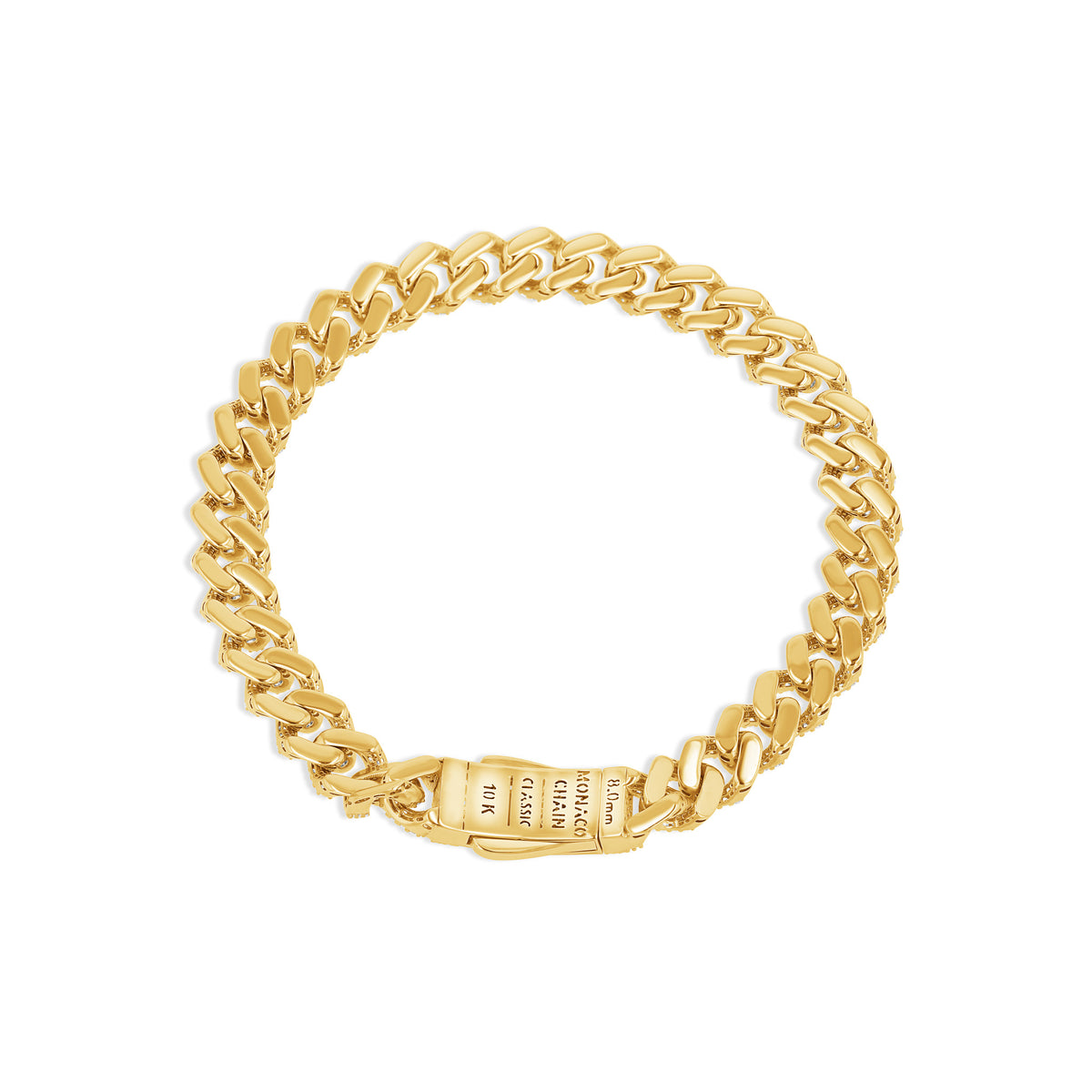 10K Gold Pave Monaco Miami Cuban Bracelet