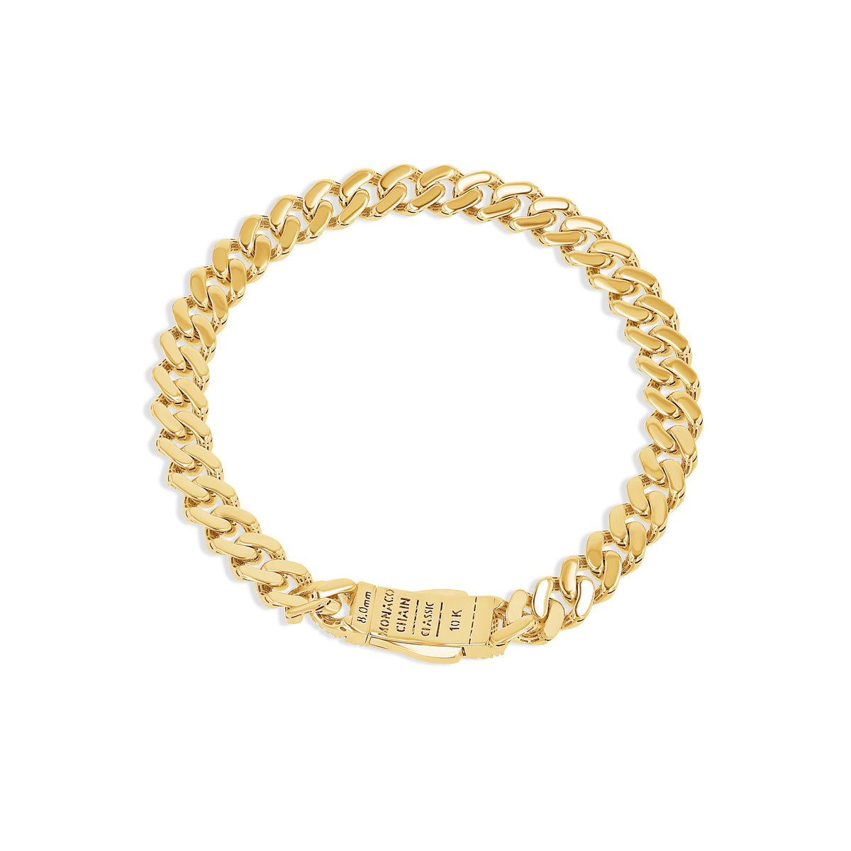 10K Gold Polished Monaco Miami Cuban Bracelet