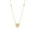 Pavé Heart Station Choker Necklace 4.5g.