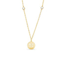 Butterfly Medallion Choker Necklace 4.6g.