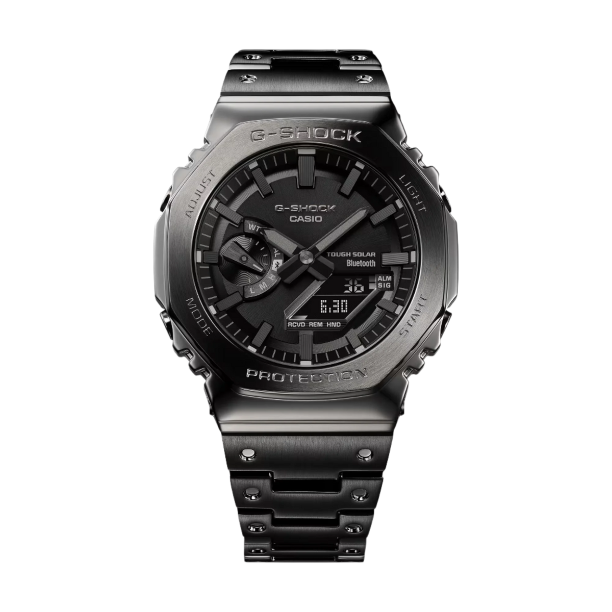 G-Shock G-Carbon Octo Slim, totalmente metálico, solar, Bluetooth - Acero inoxidable IP gris oscuro