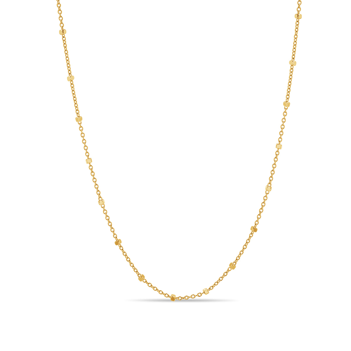 14K Gold Saturn Rolo Chain