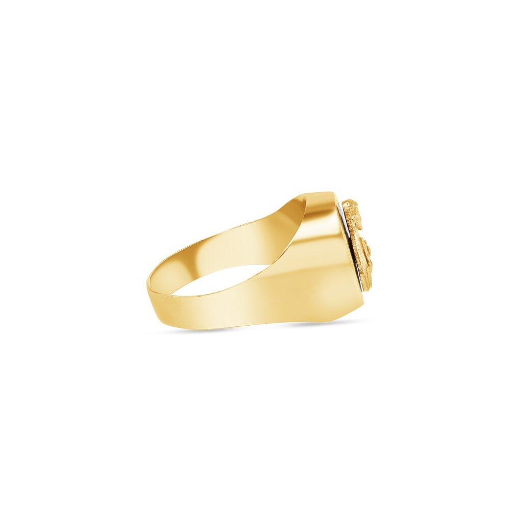 14K Gold Saint Jude Onyx Signet Ring