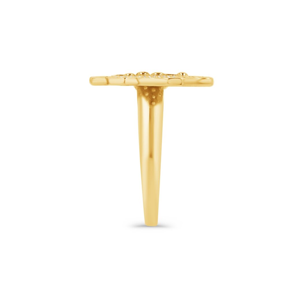 14K Gold Pavé Butterfly Ring