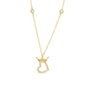 Crowned Heart Choker Necklace 4.5g.
