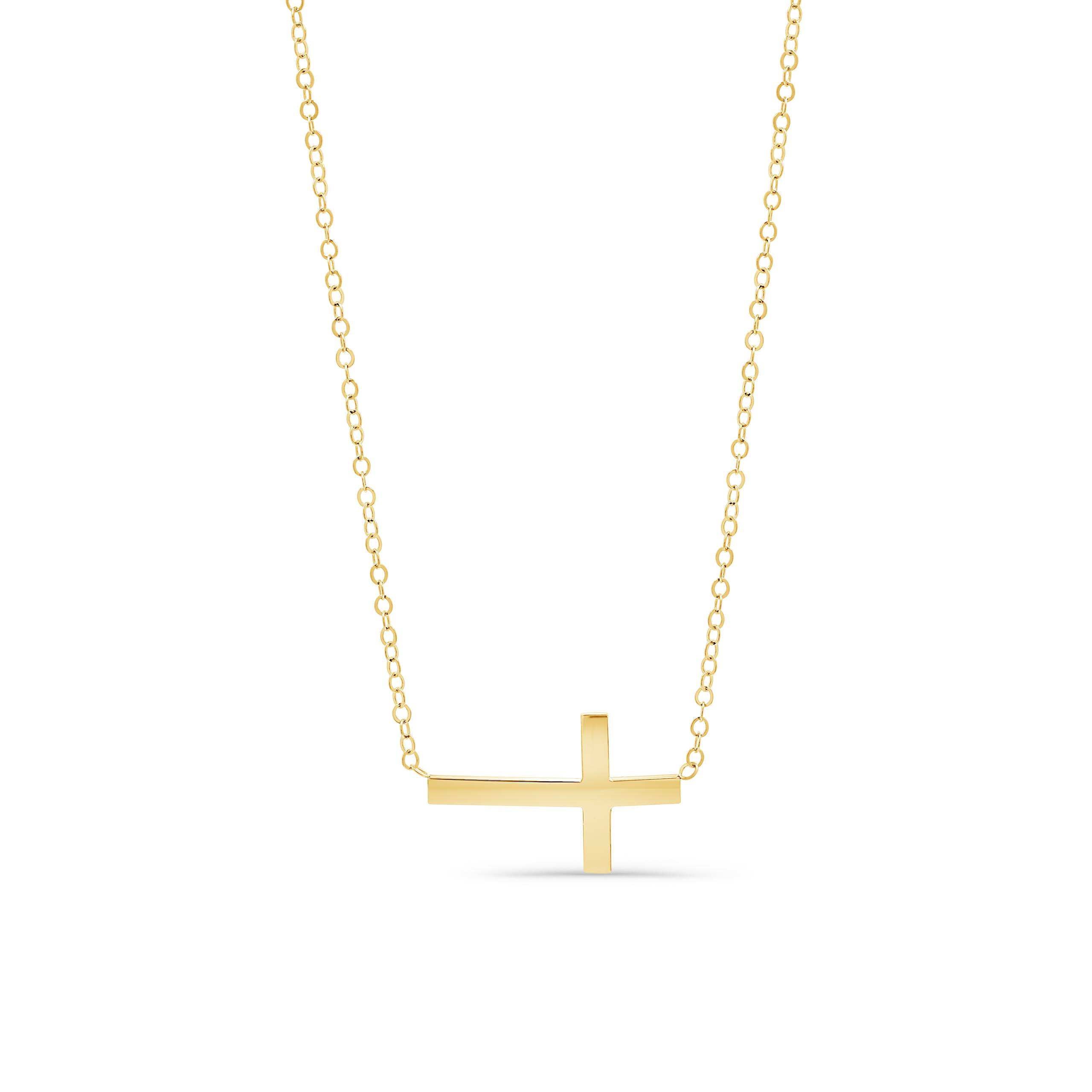 Modern Bar Cross Choker Necklace 3.1g.