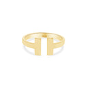 [price] Minimalist T Open Ring 14K.