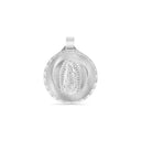 .925 Silver Double Sided Our Lady of Guadalupe and Crucifix Pendant [xs 1.6, s 3.3g, m 3.7g, L 4.9g, XL 9.3g, XXL 11.9g].