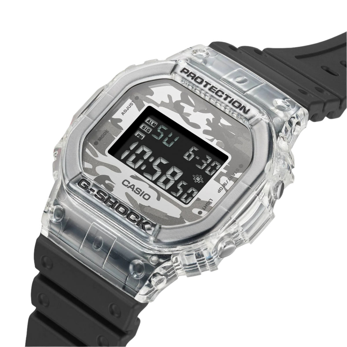 G-Shock Origin Neo Utility: bisel transparente y esfera de camuflaje metálico
