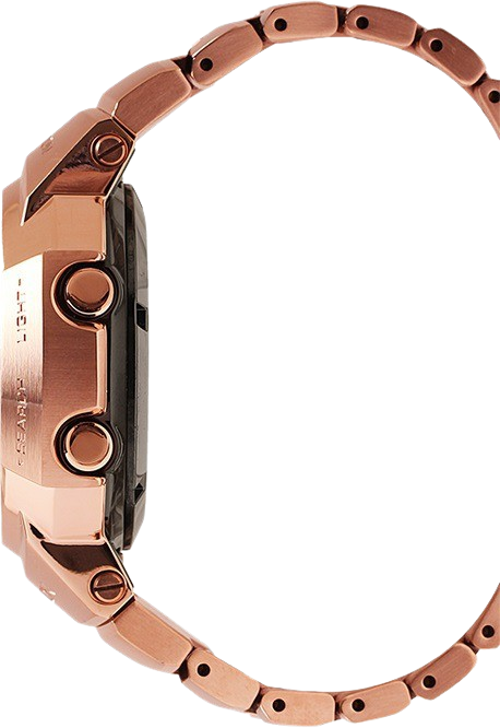 Elegant G-Shock watch in exquisite rose gold finish, blending luxury and durability for a sophisticated style statement.