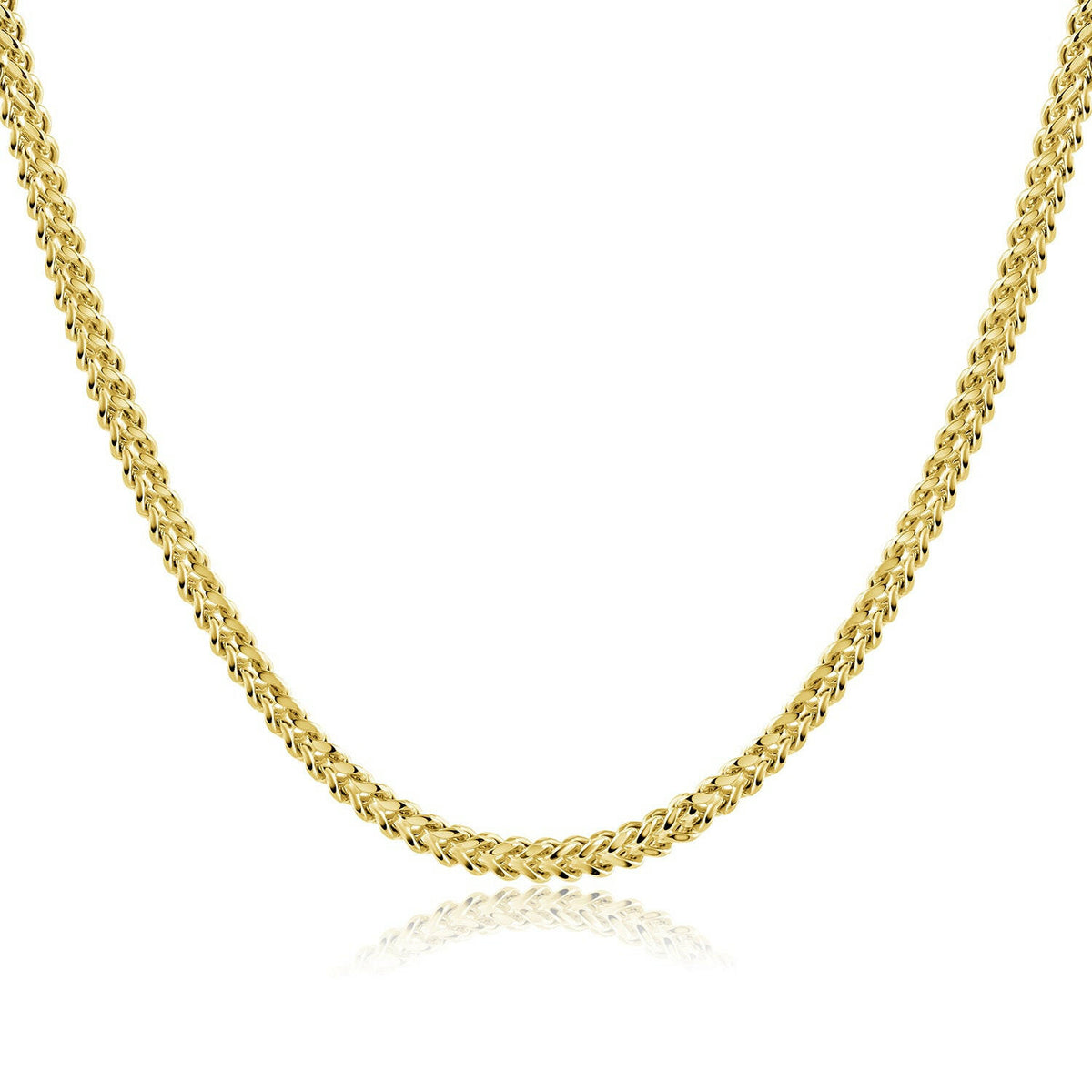 14K Solid Gold Franco Chain - 6mm