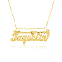 Colgante clásico con nombre y corte de diamante