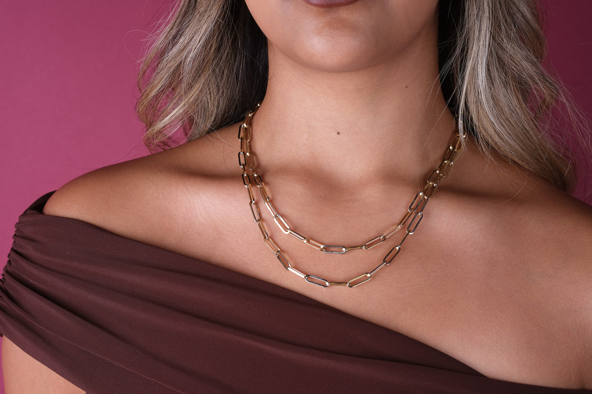 10K Gold Paperclip Chain