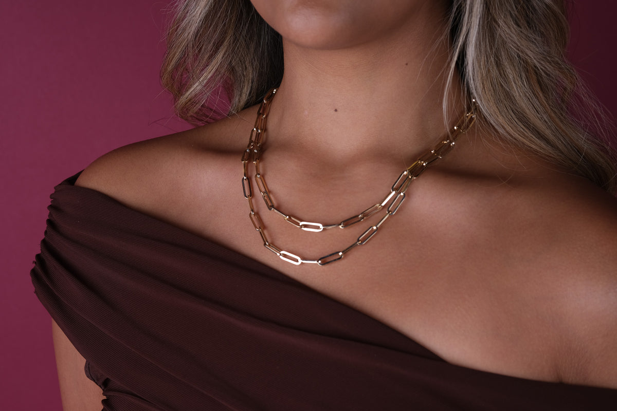 10K Gold Paperclip Chain