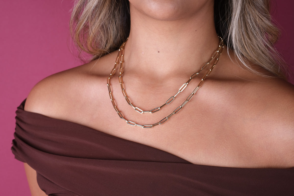 10K Gold Paperclip Chain