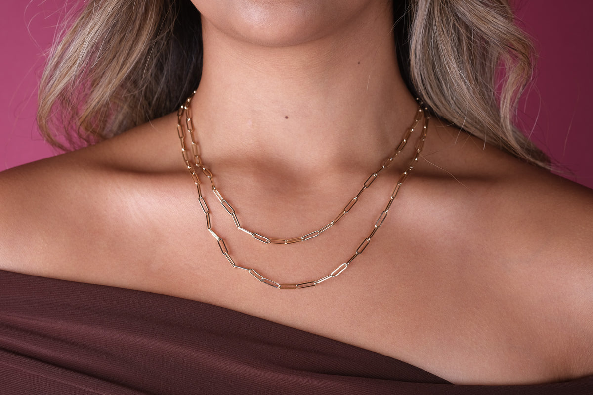 10K Gold Paperclip Chain