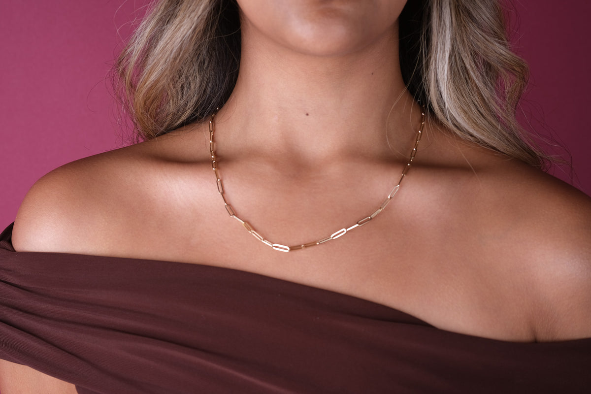 10K Gold Paperclip Chain