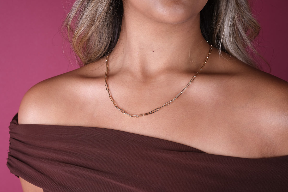 10K Gold Paperclip Chain