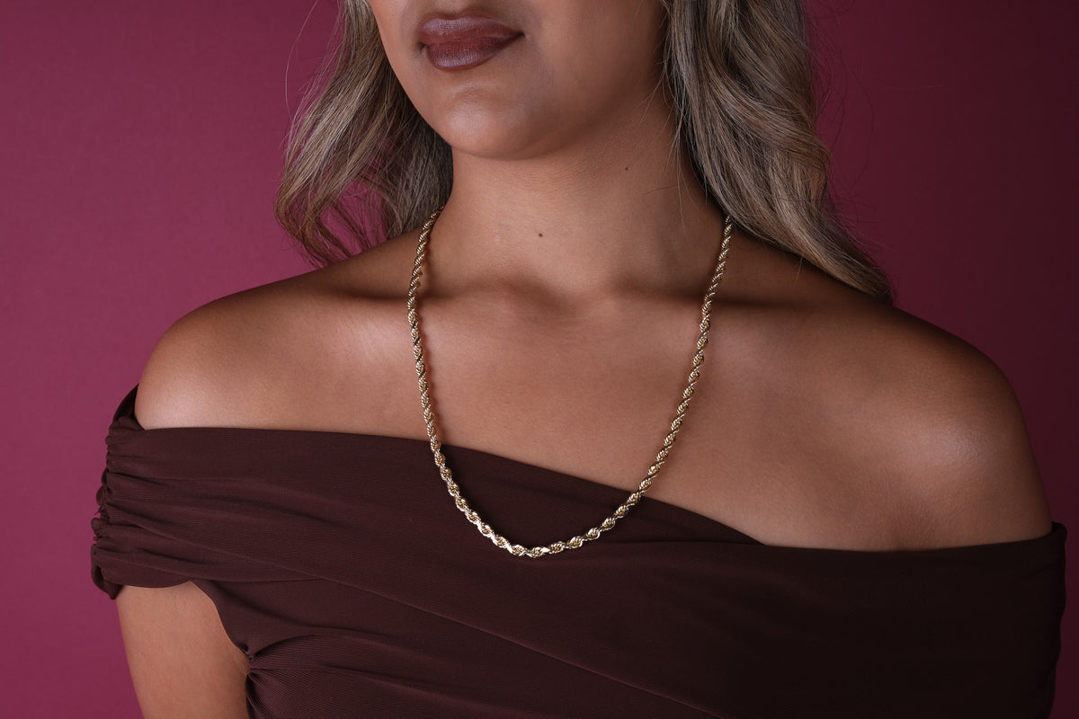 10K Gold Solid Rope Chain