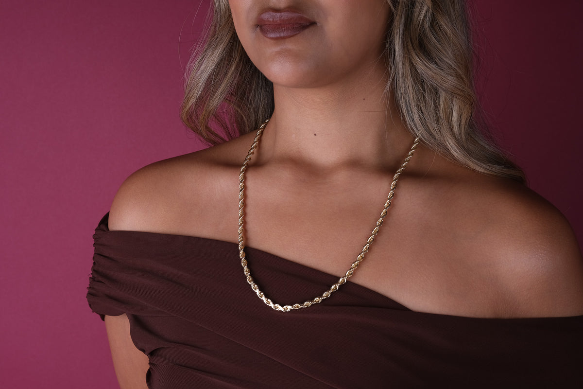 10K Gold Solid Rope Chain