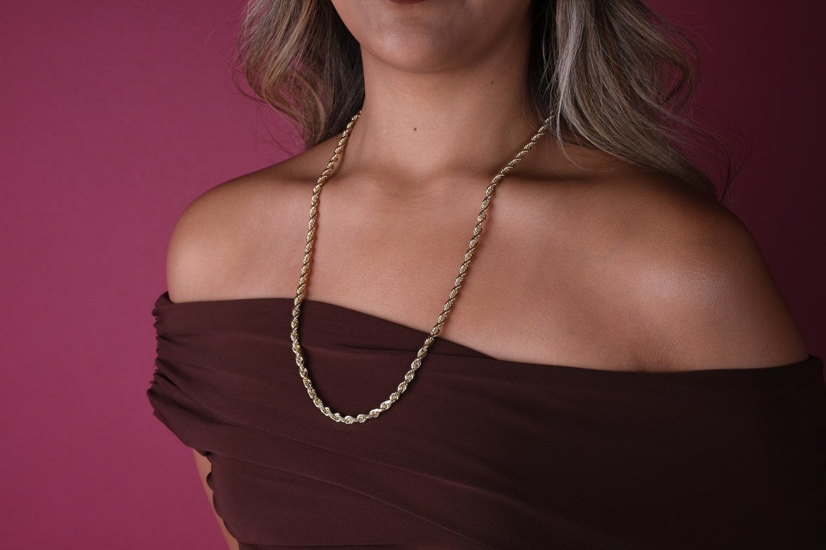 10K Gold Solid Rope Chain
