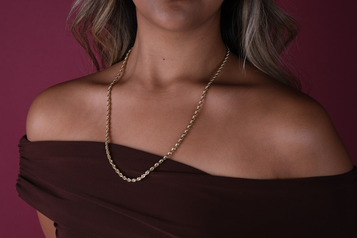 10K Gold Solid Rope Chain