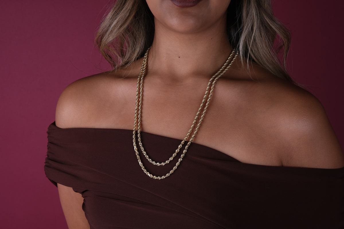 10K Gold Solid Rope Chain